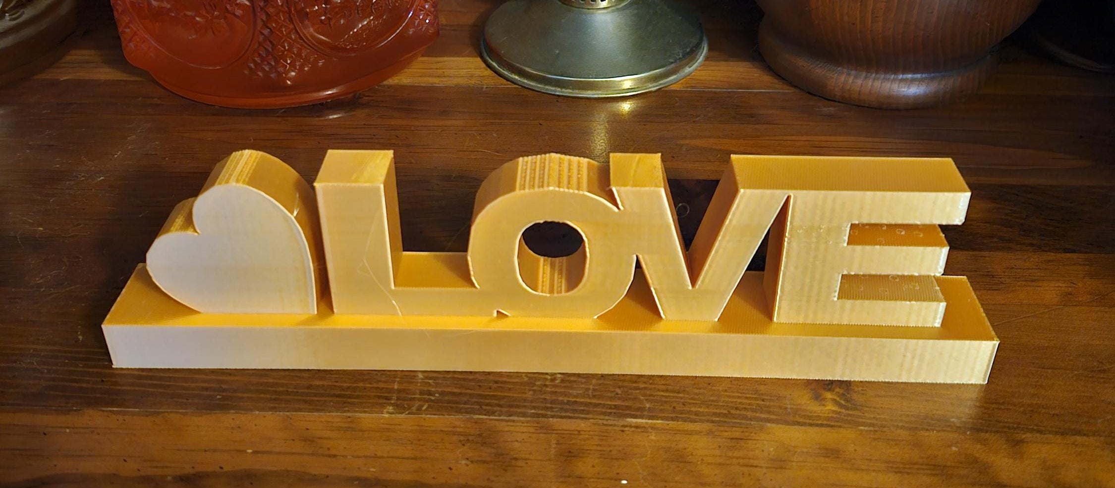 Plastic Love Shelf Sign